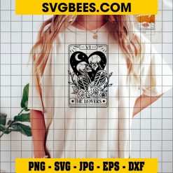 Dead Skeleton Love Svg, Skull Couple Svg, Gothic Lovers Svg on Shirt