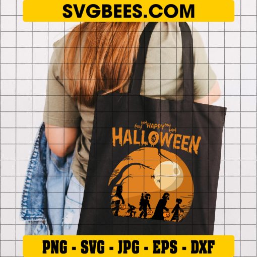 Death Star Halloween SVG PNG, Star Wars Halloween Death Star SVG, Happy Halloween DXF SVG PNG EPS on Bag