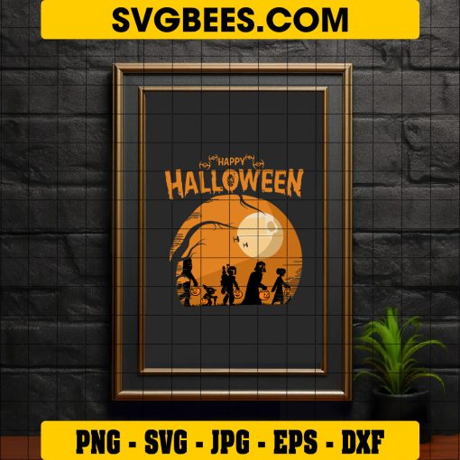 Death Star Halloween SVG PNG, Star Wars Halloween Death Star SVG, Happy Halloween DXF SVG PNG EPS on Frame