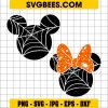 Disney Mouse Halloween Spiderweb SVG PNG, Mickey Spiderweb Halloween SVG, Halloween Disney DXF SVG PNG EPS