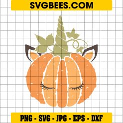 Fall Pumpkin Unicorn Svg, Hello Autumn Svg, Welcome Fall Svg