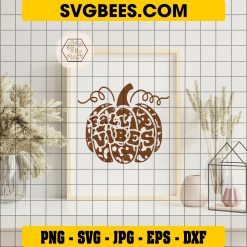 Fall Vibes Svg, Autumn Vibes Svg, Hello Fall Svg, Pumpkin Svg on Frame