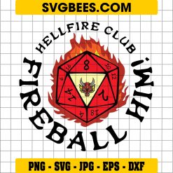 Fireball Him Svg, Hellfire Club Logo Svg, Stranger Things Svg