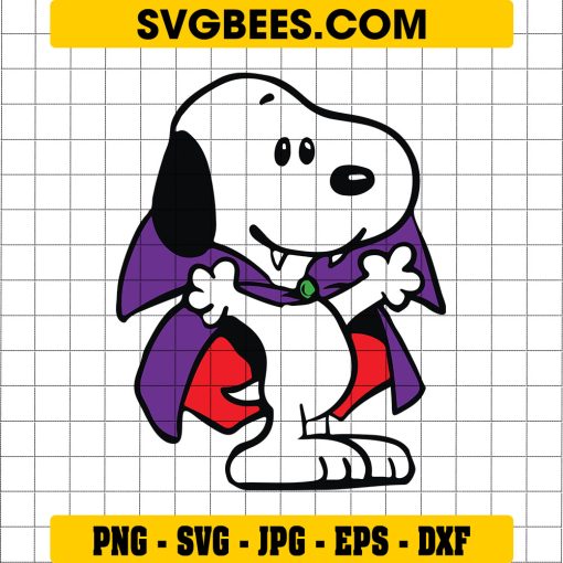 Halloween Snoopy Vampire SVG DXF EPS PNG Cutting File for Cricut