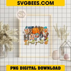 Happy Fall Yall PNG, Pumpkins Halloween Autumn PNG Instant Digital Download Design on Frame