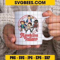 Hawkins Indiana 1985 Svg, Stranger Things 4 Svg, Eleven Svg on Cup