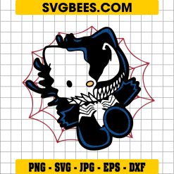 Hello Kitty Venom SVG, Spider Man Halloween SVG PNG DXF EPS