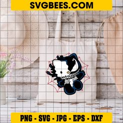 Hello Kitty Venom SVG, Spider Man Halloween SVG PNG DXF EPS on Bag