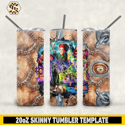 Hocus Pocus Tumbler PNG Design, Sanderson Sisters Hocus Pocus Halloween Tumbler Template PNG File Digital Download