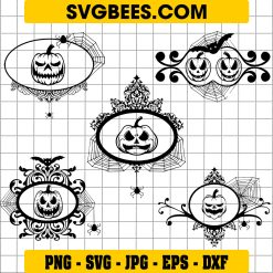 Horror Frame Bundle Svg, Scary Pumpkin Svg, Spooky Halloween Svg