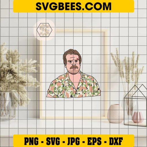 Jim Hopper Stranger things Svg, Hopper Svg, Jim Hopper Sheriff Svg on Frame