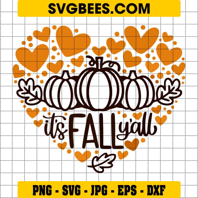 Love Fall Y’all Svg, Hello Fall Svg, Autumn Season Svg