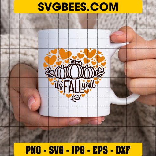 Love Fall Y’all Svg, Hello Fall Svg, Autumn Season Svg on Cup