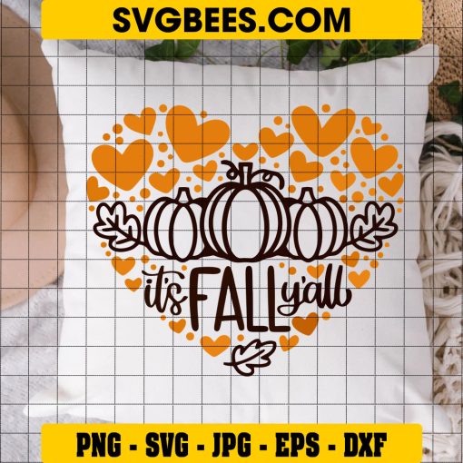 Love Fall Y’all Svg, Hello Fall Svg, Autumn Season Svg on Pillow