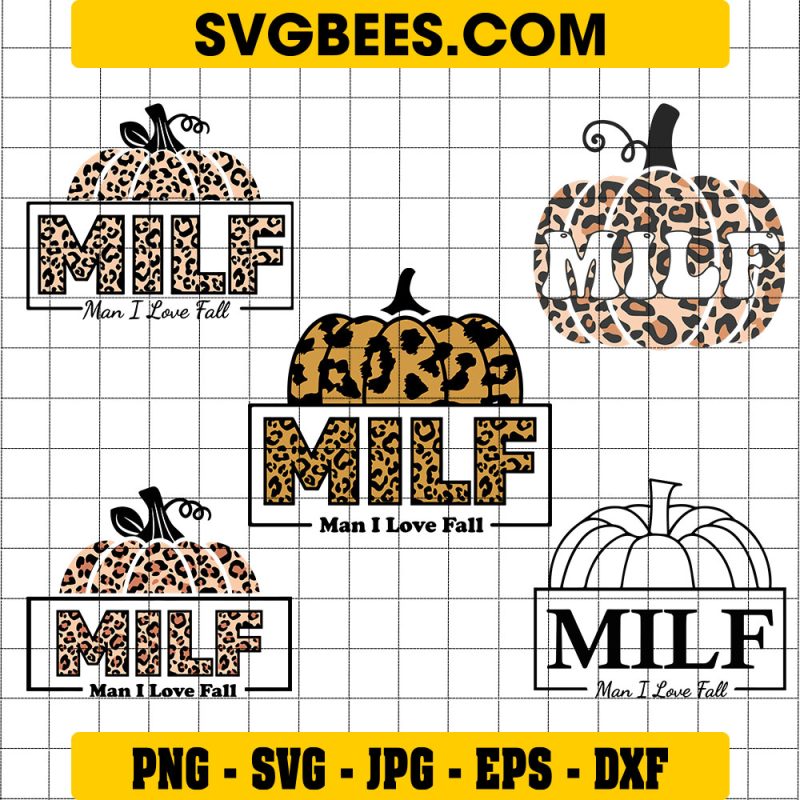 MILF Man I Love Fall Svg, Fall Pumpkin Svg, Halloween Sign Svg