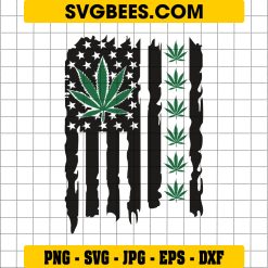 Marijuana American Flag Svg, Let’s Get Lit Svg, Weed Svg