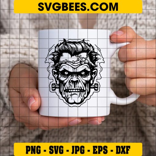 Minecraft Zombie Svg, Scary Monster Svg, Zombie Halloween Svg on Cup