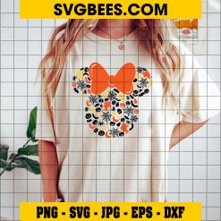 Minnie Mouse Halloween SVG PNG, Disney Mouse Ghosts Pumpkins Spiders SVG, Cute Halloween DXF SVG PNG EPS on Shirt