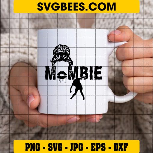 Mombie Halloween Svg, Mom Zombie Svg, Walking Dead Svg, Mom Funny Svg on Cup