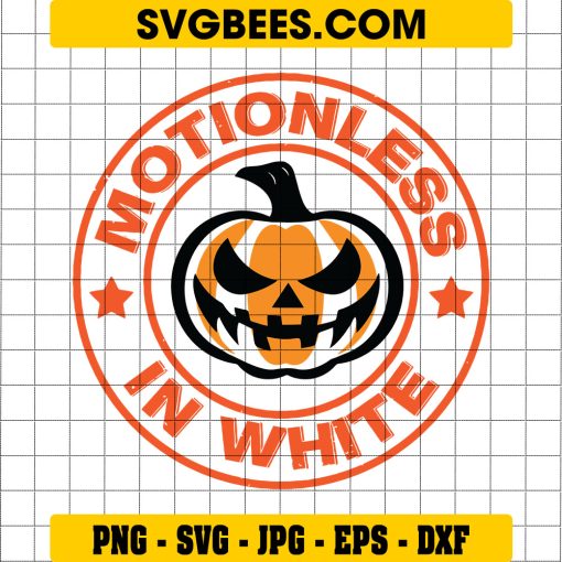 Motionless In White Pumpkin SVG PNG, Pumpkin Scary Halloween SVG, Pumpkin White DXF SVG PNG EPS