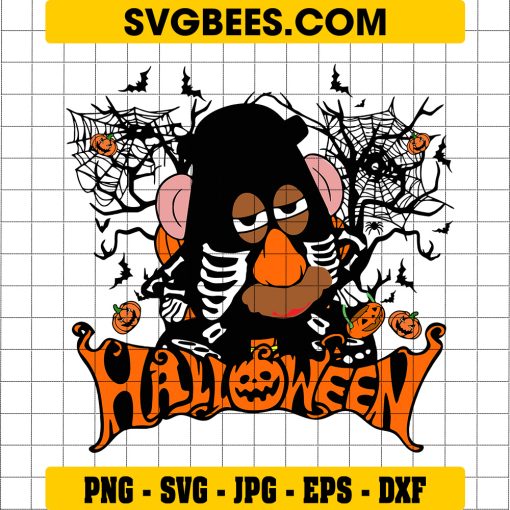 Mr Potato Head Halloween SVG PNG, Mrs Potato Head Big Face SVG, Funny Mr Potato DXF SVG PNG EPS
