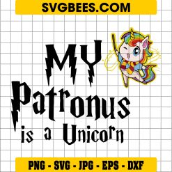 My Patronus Is A Unicorn Svg, Magic Wizard Svg, Harry Potter Svg