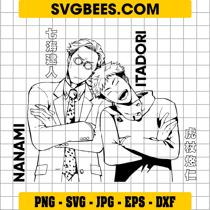 Nanami Itadori SVG, Jujutsu Kaisen SVG PNG DXF EPS Cut Files