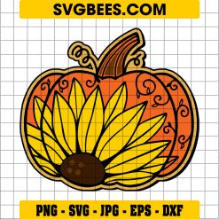 Patterned Pumpkin Svg, Its Fall Yall Svg, Sunflower Svg, Fall Svg