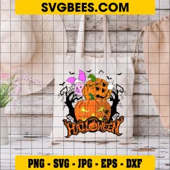 Piglet Ghost Pumpkin Halloween Svg, Cute Piglet Svg, Winnie-the-Pooh Svg on Bag