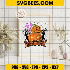 Piglet Ghost Pumpkin Halloween Svg, Cute Piglet Svg, Winnie-the-Pooh Svg on Frame