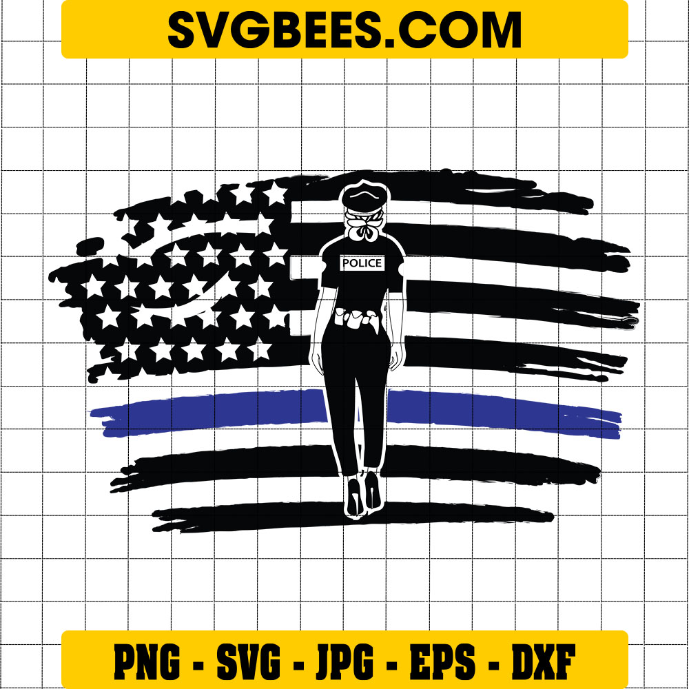 VVGHOPOI Womens Thin Blue Line American Flag Honor Respect Police