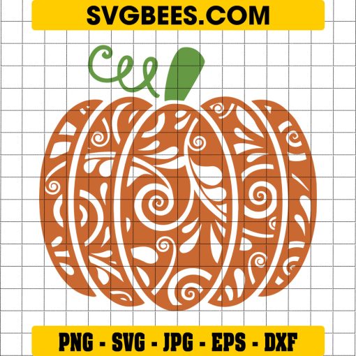 Pumpkin SVG, Fall Pumpkin Halloween SVG, Pumpkin Thanksgiving SVG, Swirly Pumpkin SVG Files