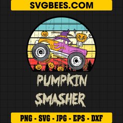 Pumpkin Smasher Svg, Boy Halloween Svg, Trucks Pumpkin Svg