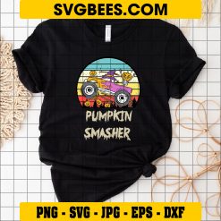 Pumpkin Smasher Svg, Boy Halloween Svg, Trucks Pumpkin Svg on Shirt