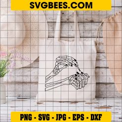 Skeleton Nail Svg, Nail Varnish Svg, Cute Halloween Svg on Bag