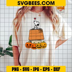 Snoopy House with Pumpkin Svg, Cute Snoopy Halloween Svg on Shirt