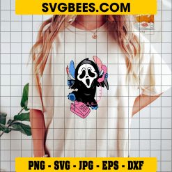 Stitch Ghostface SVG, Scream SVG, Stitch Halloween SVG, Stitch Scary Movie SVG PNG DXF EPS on Shirt