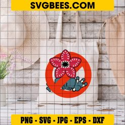 Stranger Things Demogorgon Svg, Upside Down Svg, Eleven Svg on Bag