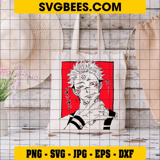 Sukuna Jujutsu Kaisen Anime Manga SVG PNG DXF EPS on Bag