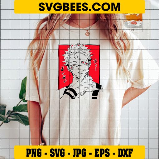 Sukuna Jujutsu Kaisen Anime Manga SVG PNG DXF EPS on Shirt