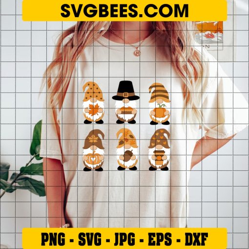 Thanksgiving Gnomes Pumpkins And Turkey SVG, Gnome Fall SVG, Autumn Gnome SVG, Thanksgiving SVG on Shirt