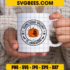 The Man Behind The Pumpkin Svg, Halloween Pregnancy Svg on Cup