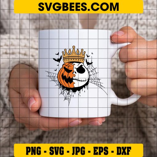 The Pumpkin King Svg, Jack Skellington Svg, Halloween Svg on Cup