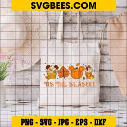 Tis The Season SVG, Fall Autumn Leaves SVG, Pumpkin SVG, Happy Fall SVG, Thanksgiving SVG on Bag