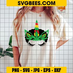 Weed Unicorn Face Svg, 420 Unicorn Svg, 420 Weed Marijuana on Shirt