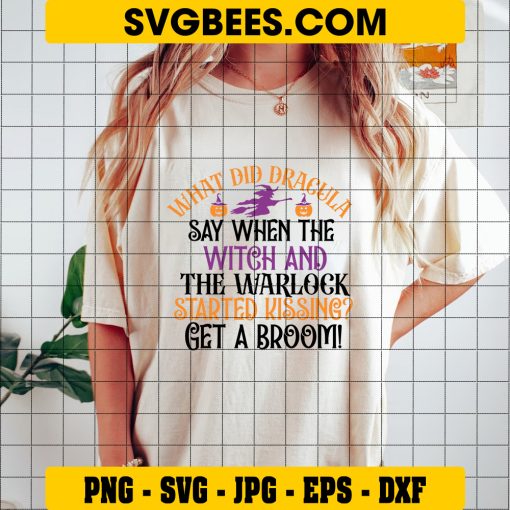 What Did Dracula Say When The Witch Svg, Funny Joke Halloween Svg on Shirt