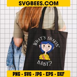 What’s Shakin’ Baby Svg, Coraline Squid Svg, Halloween Svg on Bag