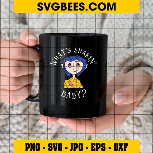 What’s Shakin’ Baby Svg, Coraline Squid Svg, Halloween Svg on Cup