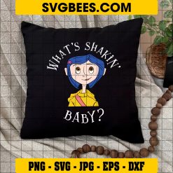 What’s Shakin’ Baby Svg, Coraline Squid Svg, Halloween Svg on Pillow