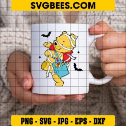 Winnie The Pooh Halloween Pumpkin SVG PNG DXF EPS Cut Files For Cricut Silhouette on Cup